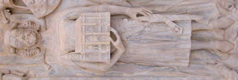 Germany Nienburg - St Marien and St Cyprian Margrave Thietmar died 978 and son Gero effigy 1350